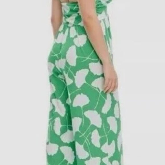 NWT Diane von Furstenberg x Target Green Ginkgo Print Jumpsuit – Size XL - Picture 2 of 3